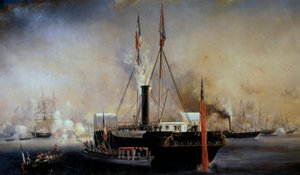 Król Ludwik Filip I i królowa Francji spotykają królową Wiktorię i księcia Alberta, którzy przybyli do Treport 2 września autorstwa Louis Eugene Gabriel Isabey