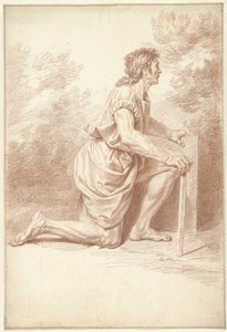 Klęczący mężczyzna, na prawo autorstwa Louis Fabritius Dubourg