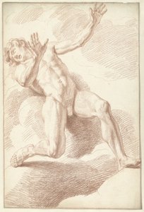Akt męski, leżący autorstwa Louis Fabritius Dubourg