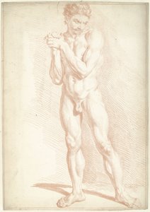 Akt Męski, Stojący autorstwa Louis Fabritius Dubourg