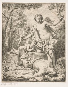 Wenus i Adonis autorstwa Louis Fabritius Dubourg