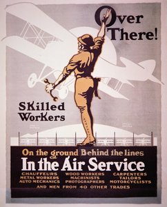 Amerykański plakat rekrutacyjny dla Air Service (kolor lito)
