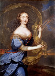 Portret Francoise Athenais (Francoise-Athenais) – Rochechouart Mortemart, markiza de Montespan (lub Madame de Montespan) (1640-1707), ulubieniec Ludwika XIV, przedstawiony na obrazie Iris Ferdinanda Louisa Elle Le Jeune (1648-1717) Sun. 0,37x0,27m autorstwa Louis Ferdinand  Elle