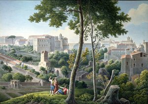 Widok na Kwirynale w Rzymie z Villa Colonna w tle, ok. 1800