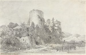 Widok na zamek w Saconnex autorstwa Louis Francois Cassas