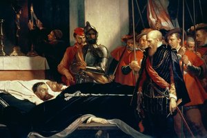 Ostatnie wyrazy szacunku dla szczątków hrabiów Egmont i Hoorn autorstwa Louis Gallait