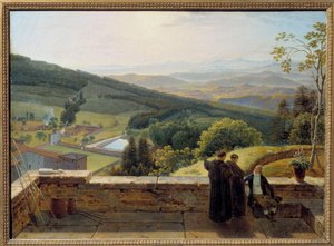 Dolina Arno, widok z Vallombrosa autorstwa Louis Gauffier