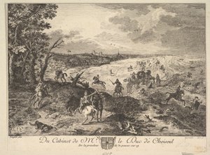 Napad na drodze po obrazie w zbiorach księcia de Choiseul, 1771. autorstwa Louis Germain