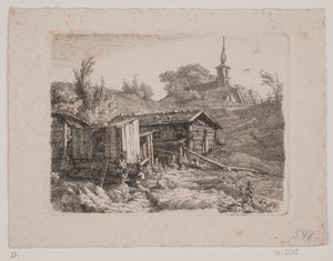 Krajobraz z młynem wodnym autorstwa Louis Gurlitt