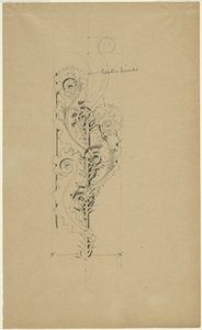 McVickers Theater: Szkic dla zespołu Untitled Ornamental Band autorstwa Louis H. Sullivan
