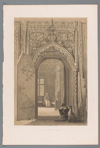Drzwi do komnaty książęcej w Hohensalzburgu Entrée de la salle des princes a Hohensaltzbourg (tytuł przedmiotu) autorstwa Louis Haghe