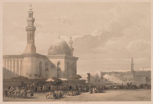 Egipt i Nubia: Tom III - nr 38, Meczet Sułtana Hassana z Wielkiego Placu Rameyleh autorstwa Louis Haghe