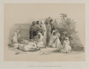 Egipt i Nubia, tom III: Na targu niewolników w Kairze autorstwa Louis Haghe