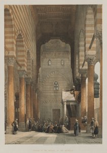 Egipt i Nubia, tom III: Wnętrze meczetu Metwalys, 1849. autorstwa Louis Haghe