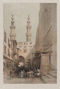 Egipt i Nubia, Tom III: Minarety i Wielkie Wejście Metwaleys, w Kairze, 1848. autorstwa Louis Haghe