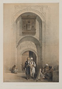 Egipt i Nubia, tom III: Nowoczesna rezydencja, przedstawiająca arabeskową architekturę Kairu, 1849 r. autorstwa Louis Haghe
