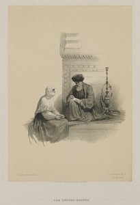 Egipt i Nubia, Tom III: The Letter-Writer, Kair, 1849. autorstwa Louis Haghe