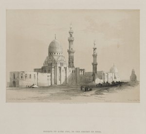 Egipt i Nubia, tom III: Groby kalifów-Kair. Meczet Ayed Be[y], 1849. autorstwa Louis Haghe