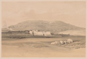 Egipt i Nubia: Tom II - nr 20, Medinet Abou, Teby autorstwa Louis Haghe