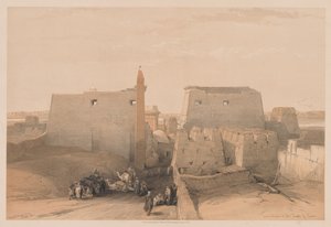 Egipt i Nubia: Tom II - nr 38, Wielkie Wejścia do Świątyni Luksorskiej, 1838. autorstwa Louis Haghe