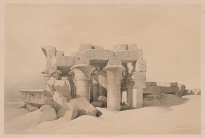 Egipt i Nubia: Tom II - nr 42, Ruiny Kom Ombo, 1838. autorstwa Louis Haghe
