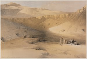 Egipt i Nubia, Tom II: Wejście do Grobowców Królów Teb, Bab-El-Malouk, 1848. autorstwa Louis Haghe