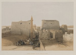 Egipt i Nubia, Tom II: Wielkie Wejście do Świątyni Luksorskiej autorstwa Louis Haghe