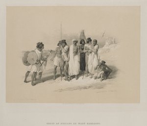 Egipt i Nubia, Tom II: Grupa Nubijczyków-Wady Kardasey, 1847. autorstwa Louis Haghe