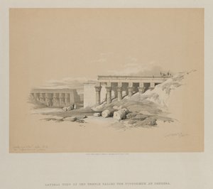 Egipt i Nubia, Tom II: Boczny Widok Świątyni zwanej Tyfonem w Denderze, 1848. autorstwa Louis Haghe