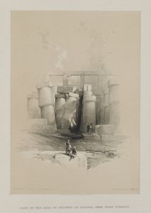 Egipt i Nubia, Tom II: Część Sali Kolumn w Karnaku, Teby, 1847. autorstwa Louis Haghe