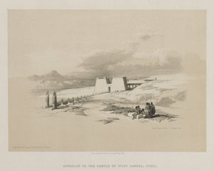 Egipt i Nubia, Tom I: Podejście do świątyni Wady Saboua, Nubia, 1847. autorstwa Louis Haghe