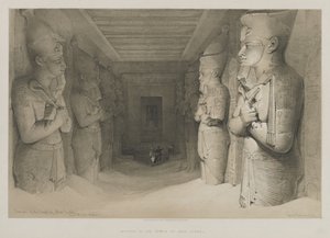 Egipt i Nubia, tom I: Wnętrze świątyni Aboo-Simbel, 1846. autorstwa Louis Haghe