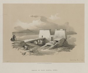 Egipt i Nubia, Tom I: Świątynia Wady Saboua, Nubia, 1846. autorstwa Louis Haghe