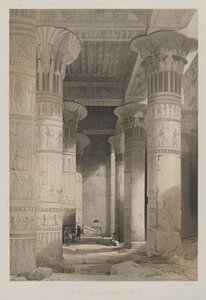 Egipt i Nubia, tom I: Widok pod wielkim portykiem świątyni, Philae, 1846. autorstwa Louis Haghe