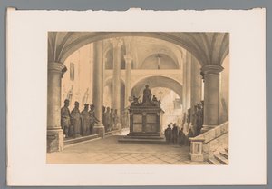Grób Maksymiliana I w Innsbrucku Tombeau de Maximilien I à Inspruck (tytuł na obiekcie) autorstwa Louis Haghe