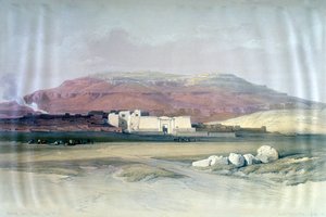 Medinet Abou, Teby, 8 grudnia 1832, Egipt, XIX w. autorstwa Louis Haghe