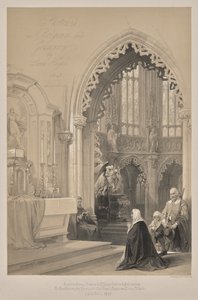 Szkice w Belgii i Niemczech, seria druga: nr 1 - Strona tytułowa - St. Jacques, Liege autorstwa Louis Haghe