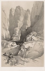 Ziemia Święta, Syria, Idumea, Arabia, Egipt i Nubia Cz. III: Wejście do Petry, 1842. autorstwa Louis Haghe