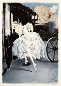 Wyjazd, c.1941 (trawienie i sucha igła) autorstwa Louis Icart