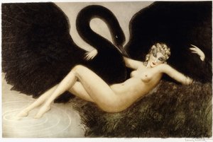 Leda i łabędź, ok. 1934 (akwaforta i sucha igła, drukowane w kolorach)