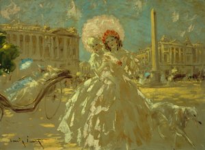 Place de la Concorde (olej na płótnie) autorstwa Louis Icart