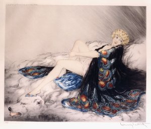 Jedwabna szata autorstwa Louis Icart