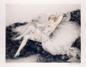 Biała bielizna autorstwa Louis Icart