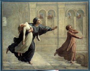 Wiersz duszy; Koszmar. Obraz Anne Francois Louis Janmot (1814-1892) autorstwa Louis Janmot