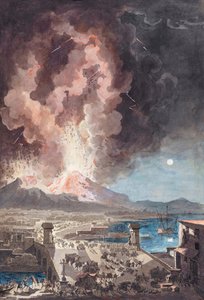 Erupcja Wezuwiusza we Włoszech w 1779 r. autorstwa Louis Jean (after) Desprez