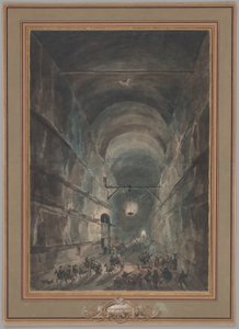 Grota Posillipo autorstwa Louis Jean Desprez