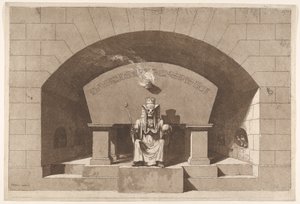 Grobowiec ze śmiercią intronizowaną jako sfinks, ca. 1779-84.