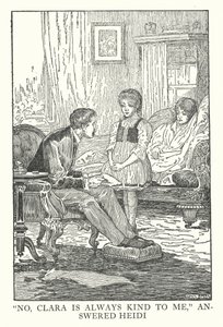 Ilustracja do Heidi autorstwa Johanny Spyri (litografia) autorstwa Louis John Rhead
