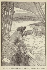 Ilustracja do filmu Porwana autorstwa Roberta Louisa Stevensona autorstwa Louis John Rhead