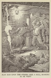 Ilustracja do filmu Porwana autorstwa Roberta Louisa Stevensona autorstwa Louis John Rhead